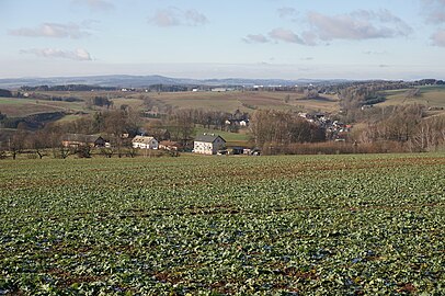 Vue du village depuis la tour d'observation.