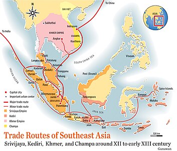 L'empire Khmer aux XIIe et XIIIe siècles sur les routes commerciales