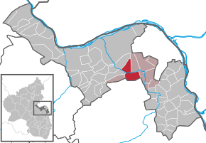 Poziția Stadecken-Elsheim pe harta districtului Mainz-Bingen