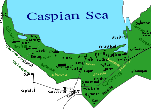 The map of Tabaristan (Tapuria)