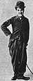 צ'ארלי צ'פלין בתפקיד "הנווד", דמות איקונית בתולדות הקולנוע, 1915.