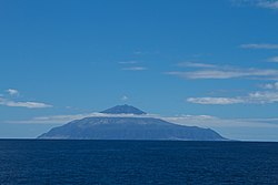 View from the ocean of Tristan da Cunha