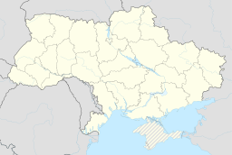 Borsjtjivs läge i Ukraina.