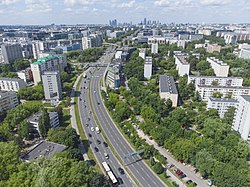 Służewiec Południowy residential buildings around the Rzymowskiego Street, in 2021.