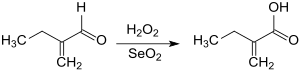 Oxidation von 2-Ethylacrolein zu 2-Ethylacrylsäure