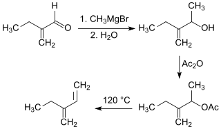 Synthese von 2-Ethylbutadien aus 2-Ethylacrolein