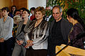 Mitte: Birgit Diezel, thür. Landtagspräsidentin und (rechts) Udo Eisenacher, Maler. Ausstellungseröffnung im Landtag Thüringen