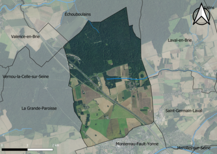 Carte orhophotogrammétrique de la commune.