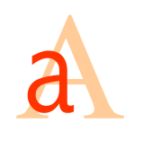 The lowercase "a" and uppercase "A" are the two case variants of the first letter in the English alphabet. A (capital and small).svg