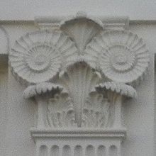 Ammonite capitals were often used by Amon Henry Wilds. Ammonite Capital at Montpelier Crescent, Brighton.jpg