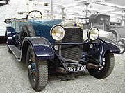 Audi Typ E 21/78 PS von 1923, restauriert und ausgestellt im Cité de l’Automobile – Musée National – Collection Schlumpf, Mülhausen, Frankreich