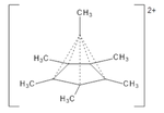 Steven Bachrach's structure of the dication of hexamethylbenzene, C6Me62+