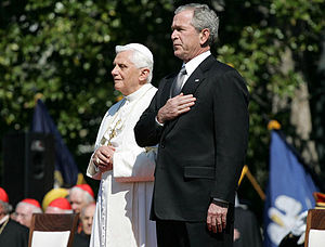 President George W. Bush and Pope Benedict XVI...