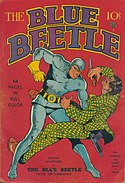 Blue Beetle vol. 1, 1 (Winter 1939 Fox Feature Syndicate) Art by Lou Fine.