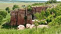 Outcrop of quartzite rock at Blue Mounds State Park.