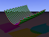 The chiral vector is bent, while the translation vector stays straight