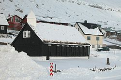 Kirche von Kollafjørður, Januar 2004