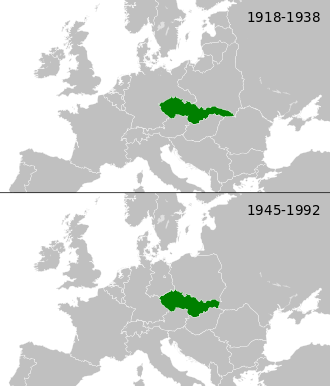 Lage der Tschechoslowakei im veränderten Europa vor und nach dem Zweiten Weltkrieg