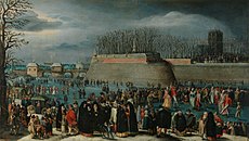 Carnival on Ice at the Kipdorppoort Moats in Antwerp, c. 1620 Denys van Alsloot Skating Masquerade, or Carnival on Ice at the Kipdorppoort Moats in Antwerp.jpg