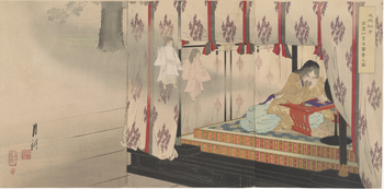 Kaiser Go-Daigo, Druck von Gekko Ogata (um 1890)