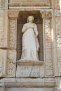 Statue of Arete, Greek personification of virtue in the Library of Celsus