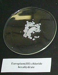 Crystals of europium(III) chloride hexahydrate