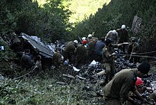 The wreckage of the Israeli Air Force Sikorsky CH-53 Yas'ur. Flickr - Israel Defense Forces - Yasur Crash Site, Romania.jpg