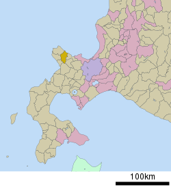 Location of Furubira in Hokkaido (Shiribeshi Subprefecture)