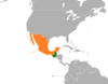 Location map for Guatemala and Mexico.