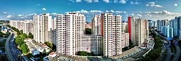 Housing and Development Board flats in Bukit Panjang, Singapore - 20130131 (single-row panorama).jpg