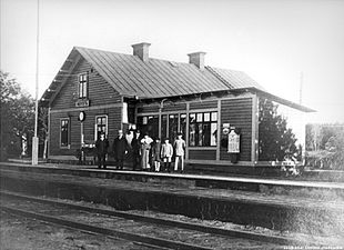 Stationshuset år 1922.