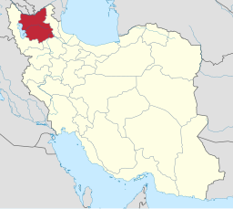 Östazarbaijans läge i Iran