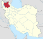 موقعیت استان آذربایجان شرقی در نقشه ایران