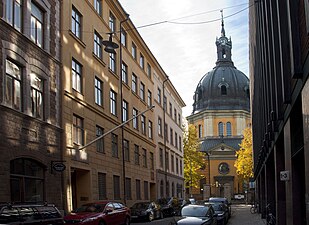 Jungfrugatan 2, Hedvig Eleonora församlingshem och pastorsexpedition.