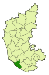 Distretto di Kodagu – Mappa