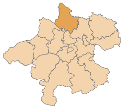 Lage des Bezirks Bezirk Rohrbach im Bundesland Oberösterreich (anklickbare Karte)
