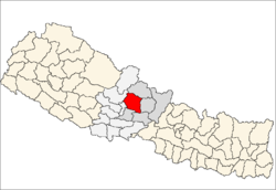 map of Kaski, Nepal