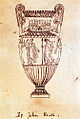 Vase de Sosibios, dessin de John Keats, v. 1819
