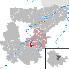 Poziția Kiliansroda pe harta districtului Weimarer Land