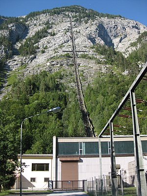 Maschinenhaus und Druckrohrleitungen