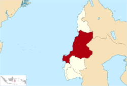 Lokasi Kabupaten Mamuju di Pulo Sulawesi