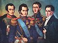 Los Fundadores (José Miguel Carrera, Bernardo O'Higgins, José de San Martín, Diego Portales).