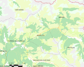 Mapa obce Aiguilles