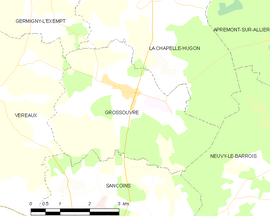 Mapa obce Grossouvre