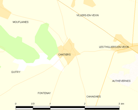 Mapa obce Cantiers