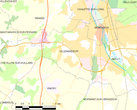 Mapa obce Villemandeur