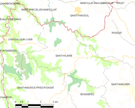 Mapa obce Saint-Hilaire