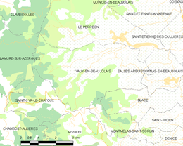 Vaux-en-Beaujolais - Localizazion
