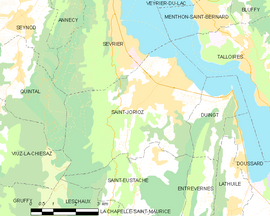 Mapa obce Saint-Jorioz