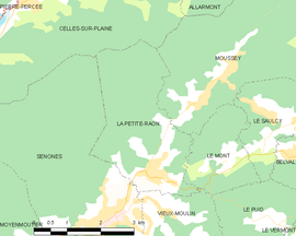 Mapa obce La Petite-Raon